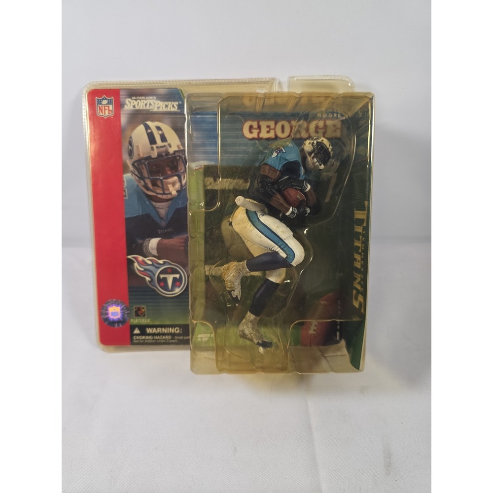 2001 McFarlane NFL Series 1 Eddie George Titans #27 Figure Sealed